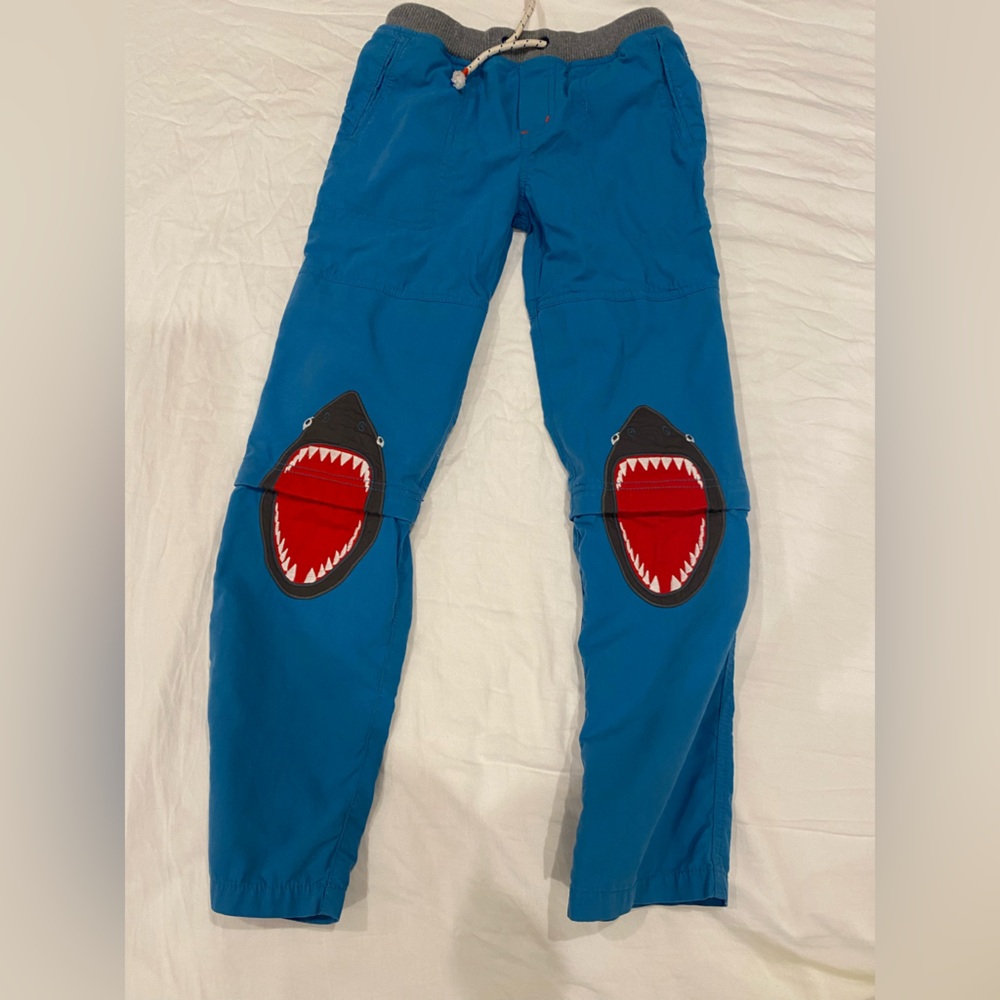 Boden Blue Adjustable Pants with Shark Design